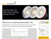 Tablet Screenshot of electricalwholesalers.info